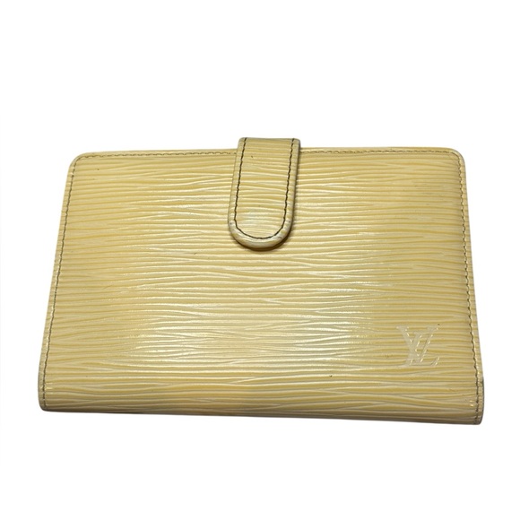 Louis Vuitton Ivory/Yellow Epi Porterfeuille Viennois Leather Wallet